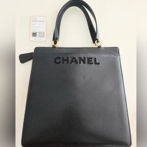 COA Included..Stunning Classic Black Lambskin Chanel In Excellent Condition!